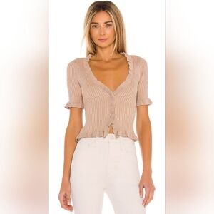 Revolve "Lovers and Friends Carissa Ruffle Sweater," size M